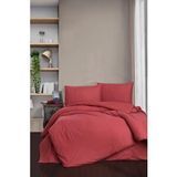 Mulberry Çift Kişilik Nevresim Takımı Pamuk Saten Çizgili %100 Pamuk 200*220 - Bordo Antrasit