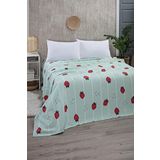 Mulberry Çilek Desenli Çift Kişilik Pike Yatak Örtüsü 200 X 230