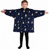 Mulberry Çocuk Giyilebilir Battaniye Wellsoft Unisex Oversize - 100 x 100 cm - Lacivert
