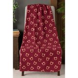 Mulberry Desenli Polar Battaniye Çift Kişilik 195X215 cm - 195 x 215 cm - Bordo