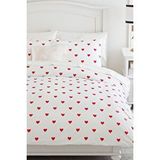 Mulberry Heart Çift Kişilik Çarşafı Lastikli Kalpli Nevresim Takımı