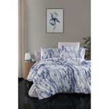 Mulberry Marble Çift Kişilik Nevresim Takımı 4 Parça 200*220 Mavi - 200 x 220 cm
