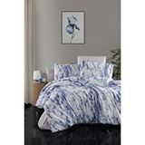 Mulberry Nevresim Takımı, Çarşaf Seti, Yumuşak, Lüks Çarşaf, Tek Kişilik Nevresim Takımı, 160x220 Mavi Antrasit