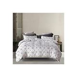 Mulberry Pandora Beyaz Nevresim Takımı Çift Kişilik- 200x220 Antrasit