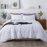 Mulberry Plaid Nevresim Takımı Çift Kişilik 200X220 - Beyaz - 200 x 220 cm