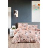 Mulberry Rahel Tek Kişilik Lastikli Çarşaf Nevresim Takımı - 160 x 200 cm - Pembe