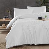 Mulberry Ranforce Tek Kişilk Pamuklu Nevresim Takımı 160x220 - Beyaz Antrasit