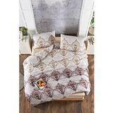 Mulberry Sare Nevresim Takımı Ranforce Çift Kişilik 200x220 Kahverengi
