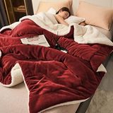 Mulberry Sherpa Polar Battaniye Çift Taraflı Tek Kişilik 160x220 Cm Siyah