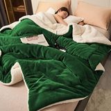 Mulberry Sherpa Polar Battaniye Çift Taraflı Tek Kişilik 160x220 Cm Yeşil