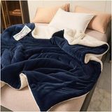 Mulberry Tek Kişilik Battaniye 160x220 cm Lacivert Çift Taraflı Wellsoft Doku ile Rahatlık - 160 x 220 cm