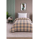 Mulberry Tek Kişilik Pike Yatak Örtüsü %100 Pamuk 170X230 - Bej
