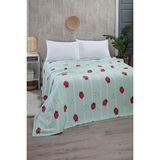 Mulberry Tek Kişilik Pike Yatak Örtüsü %100 Pamuk Desenli 170 x 230 3 Parça Yeşil