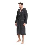 Mulberry Triga Erkek Bornoz %100 Pamuk Kapüşonlu - 3XL - Antrasit