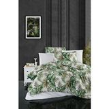 Mulberry Verde Çift Kişilik Nevresim Takımı Ranforce Pamuk Yeşil 200x220 Antrasit