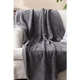 Mulberry Wellsoft Battaniye, Antrasit Televizyon Battaniyesi, Peluş, Polar Battaniye, Çift Kişilik 220 * 230