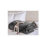 Mulberry Wellsoft Battaniye Antrasit Televizyon Battaniyesi Peluş Polar Battaniye Tek Kişilik 170 * 230