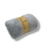 Mulberry Wellsoft Battaniye, Televizyon Battaniyesi, Peluş, Polar Battaniye, Çift Kişilik 220 * 230-Gri