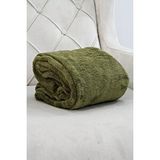 Mulberry Wellsoft Battaniye Televizyon Battaniyesi Peluş Polar Battaniye Tek Kişilik 170*230 Haki Antrasit