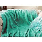 Mulberry Wellsoft Battaniye Televizyon Battaniyesi Peluş Polar Battaniye Tek Kişilik 170*230 Mint Yeşil Antrasit