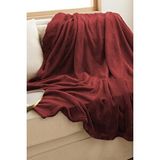 Mulberry Wellsoft Battaniye Televizyon Battaniyesi Peluş Polar Battaniye Tek Kişilik 170x230 Bordo