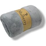 Mulberry Wellsoft Battaniye Televizyon Battaniyesi Peluş Polar Battaniye Tek Kişilik 170x230-GRI - 170 x 230 cm - Açık Gri