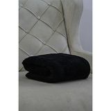 Mulberry Wellsoft Battaniye Televizyon Battaniyesi Peluş Polar Battaniye Tek Kişilik - Siyah - 170 x 230 cm