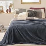 Mulberry Wellsoft Çift Kişilik Antrasit Peluş Polar Televizyon Battaniyesi 220x230 Antrasit