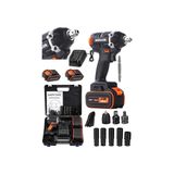 Müller Germany 88 V 10 Ah Motor Korumalı Metal Şanzıman Çift Akülü Darbeli Somun Sıkma Sökme Makinesi