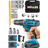 Müller Germany X-Torq 58 V 8 Ah Çift Metal Şanzıman Çift Akülü Vidalama Matkap