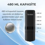 Mulpex 480 Ml Siyah Duvara Monte Sıvı Sabun Dispenseri Premium Kalite Abs Gövde, Anahtarlı, Şık Ve Güvenli Siyah