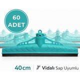 Mulpex Çekpas 40 Cm 60 Adet Vidalı Sap Uyumlu | Yersil Çekçek Yer Çekçeği | Zemin Temizlik Aparatı Turkuaz