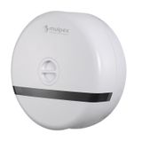 Mulpex Duvara Monte Mini Jumbo Tuvalet Kağıdı Dispenseri/Kağıtlık | Premium ABS Gövde, Anahtarlı Kilit, Vidalı & Yapışkan Montaj – Beyaz