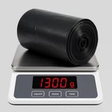 Mulpex Jumbo Boy Siyah Çöp Torbası 80x110 cm – 1 Rulo (1300 g ±%2) Dayanıklı ve Kalın, Ağır Hizmet Geri Dönüşüm