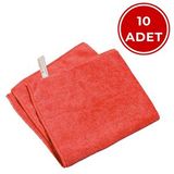 Mulpex Mikrofiber Genel Temizlik Bezi Kırmızı 40X40 cm. - 10 Adet