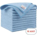 Mulpex Mikrofiber Temizlik Bezi 10 Adet - 40x40 cm, 375 GSM, Parlak Dokulu, 60 gr ±2, Yüksek Emici, İz Bırakmaz
