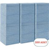 Mulpex Mikrofiber Temizlik Bezi 200 Adet - 40x40 cm, 375 GSM, Parlak Dokulu, 60 gr ±2, Yüksek Emici, İz Bırakmaz