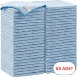 Mulpex Mikrofiber Temizlik Bezi 50 Adet - 40x40 cm, 375 GSM, Parlak Dokulu, 60 gr ±2, Yüksek Emici, İz Bırakmaz