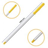 Mulpex Premium Kalite Delikli 140 cm Sarı Alüminyum Eloksallı Sap