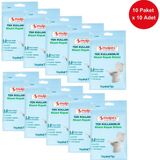 Mulpex Tek Kullanımlık Suda Çözünür Klozet Kapak Örtüsü - 10 x 10 Lu Paket | Hijyenik ve Pratik Seyahat Aksesuarı - Beyaz