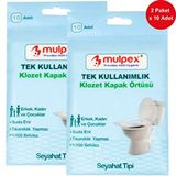 Mulpex Tek Kullanımlık Suda Çözünür Klozet Kapak Örtüsü - 2 x 10 lu Paket | Hijyenik ve Pratik Seyahat Aksesuarı