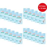 Mulpex Tek Kullanımlık Suda Çözünür Klozet Kapak Örtüsü - 20 x 10 Lu Paket | Hijyenik ve Pratik Seyahat Aksesuarı - Beyaz