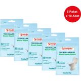 Mulpex Tek Kullanımlık Suda Çözünür Klozet Kapak Örtüsü - 5 x 10 Lu Paket | Hijyenik ve Pratik Seyahat Aksesuarı - Beyaz