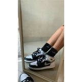 Multi Çorap Multiçorap 6 Çift Orta Siluet Tik Desenli Esnek Kolej Çorabı Erkek Kadın 3 Siyah 3 Beyaz Tenis Çorabı 6'lı - Beyaz - Siyah