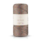 Multi Sparkle Simli Çok Renkli İp 100 Gr Polyester Makrome İpi 1,5 Mm - 150 M (Vizon)