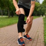 Multi Trendy Ayarlanabilir Cırtlı Baldır-Diz Altı Destek Bandı | Esnek Neopren Kaymaz Astar Spor Koruma Bandajı - Siyah - Standart