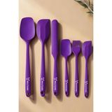 Multiamo 6lı Takım Yanmaz Yapışmaz Slikon Yumurta Fırçası Kaşık Bıçak Pasta Spatula Seti - Mor