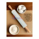 Multiamo Bambu Saplı Silikon Gövdeli Merdane-Büyük Boy (45 X 5,5 X 25 CM) Krem