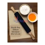 Multiamo Bambu Saplı Silikon Gövdeli Merdane-Büyük Boy (45 X 5,5 X 25 CM) Siyah