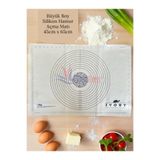 Multiamo Büyük Boy Silikon Hamur Açma Matı, 65x45 cm, Krem
